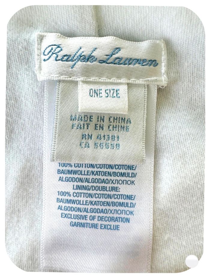 Ralph Lauren - Bonnet bleu Taille 1 (0/3 mois) - photo numéro 3