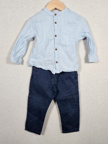 Ensemble 2 pièce chemise + pantalon zara 12-18 mois 86 cm 