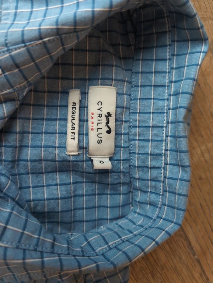 Chemise vichy bleu Cyrillus 10 ans - photo numéro 2