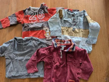 lot 4 polos manches longues garçon 18 mois