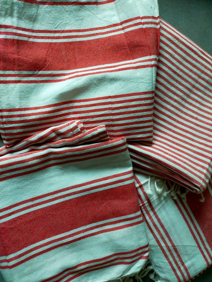 Jupe Droite Marks & Spencer Per Una Rayée Beige Et Blanche – Taille 16, Coton, Avec Poches