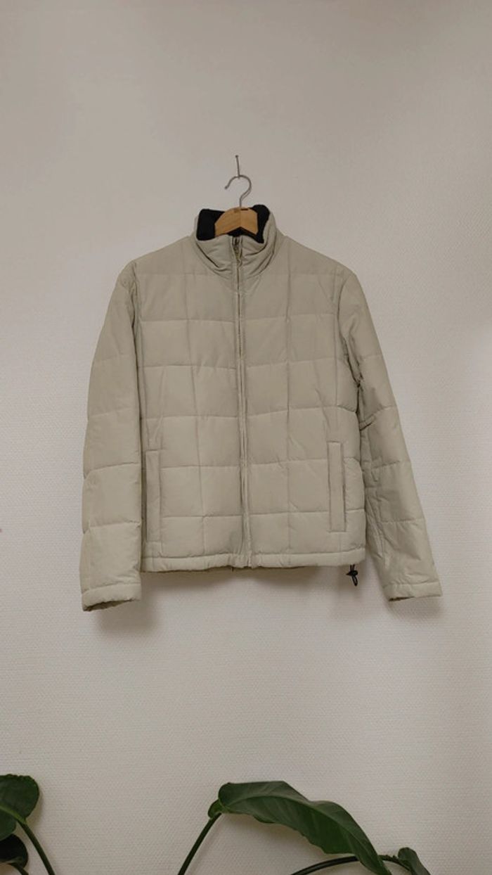 Grosse veste doudoune matelassée homme imperméable duvet plume blanc cassé beige chaude épaisse - photo numéro 4