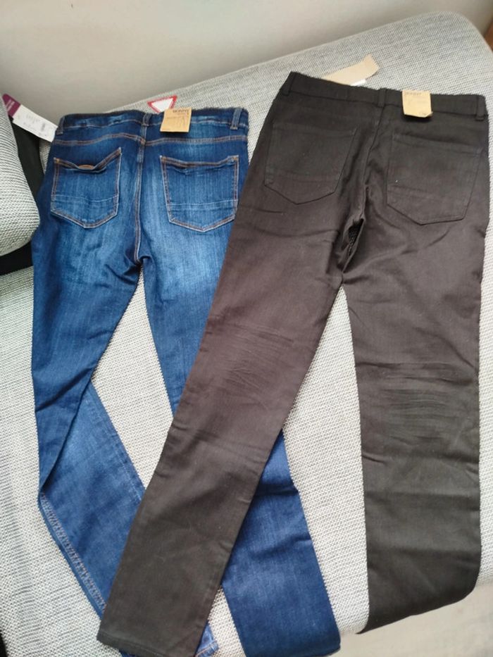 Lot 2 jeans skinny taille S/16 ans neufs - photo numéro 2