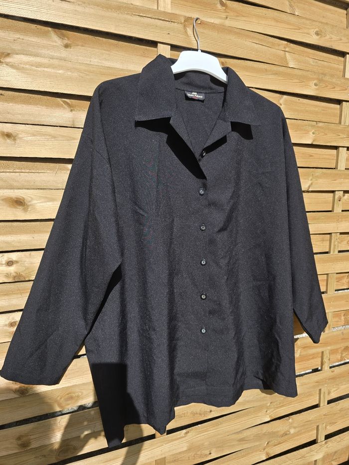 Chemise tunique grande taille oversize 🍒vintage 80 fabriqué en France🍒taille 50/52 - photo numéro 3