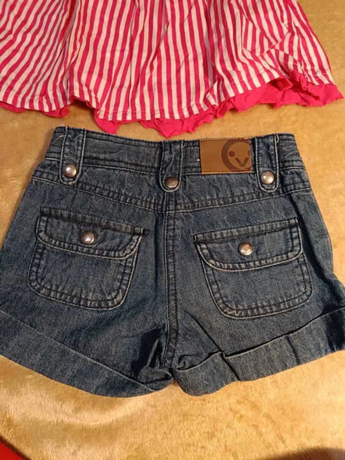 Blouse et short en jean 3 ans - photo numéro 4