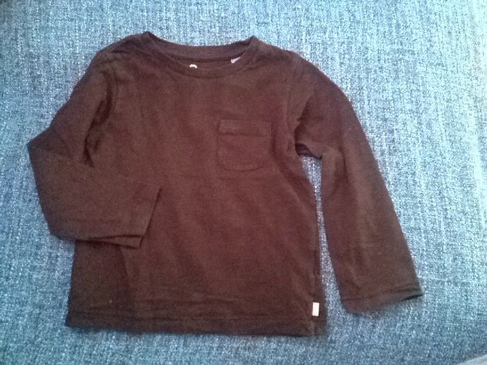 Tee-shirt manches longues Okaidi noir - 3 ans