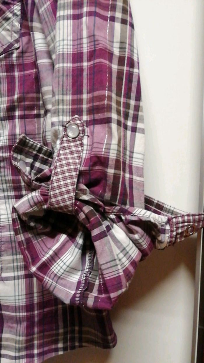 Chemise blanche et violette - photo numéro 2