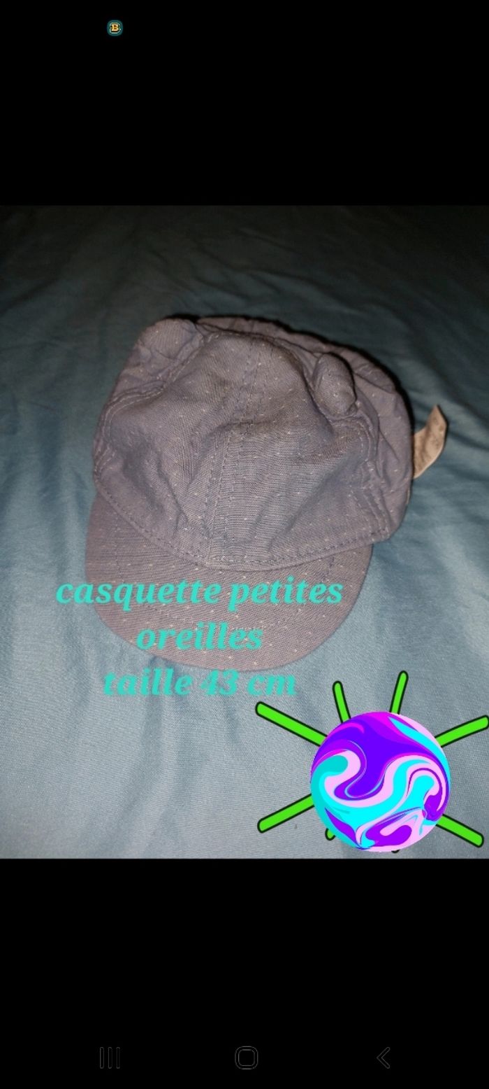 Casquette fille style jean avec petites oreilles