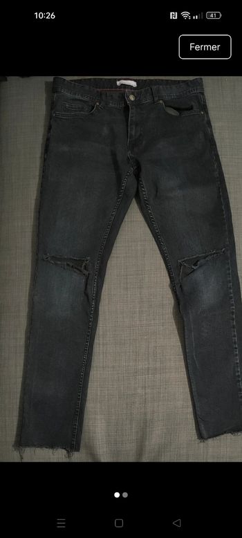 Jean troué destroy skinny 