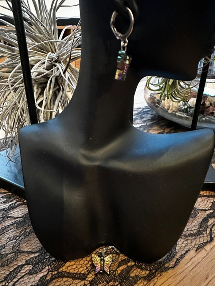 Boucles d’oreille « Papillon coloré » - photo numéro 2