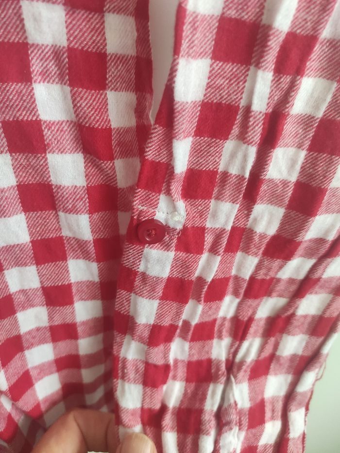 Primark chemise à carreaux blanc rouge 11 12 ans - photo numéro 4