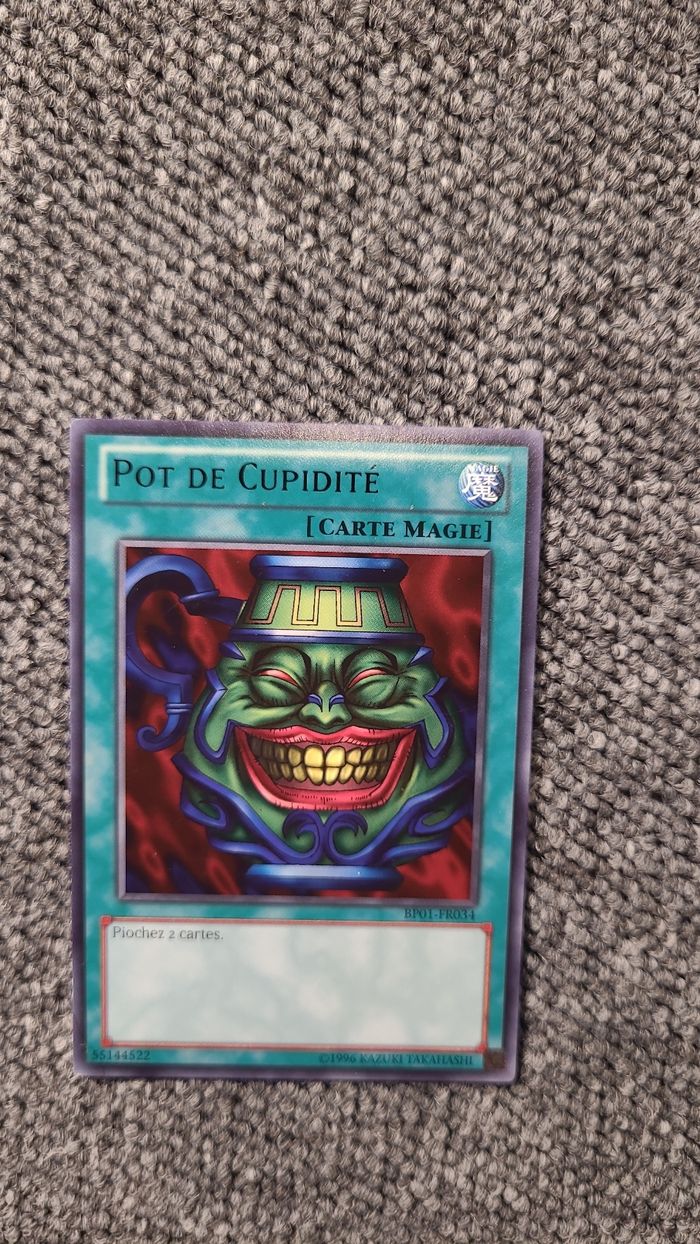 Carte Yu gi oh  - pot de cupidité  - 1996
