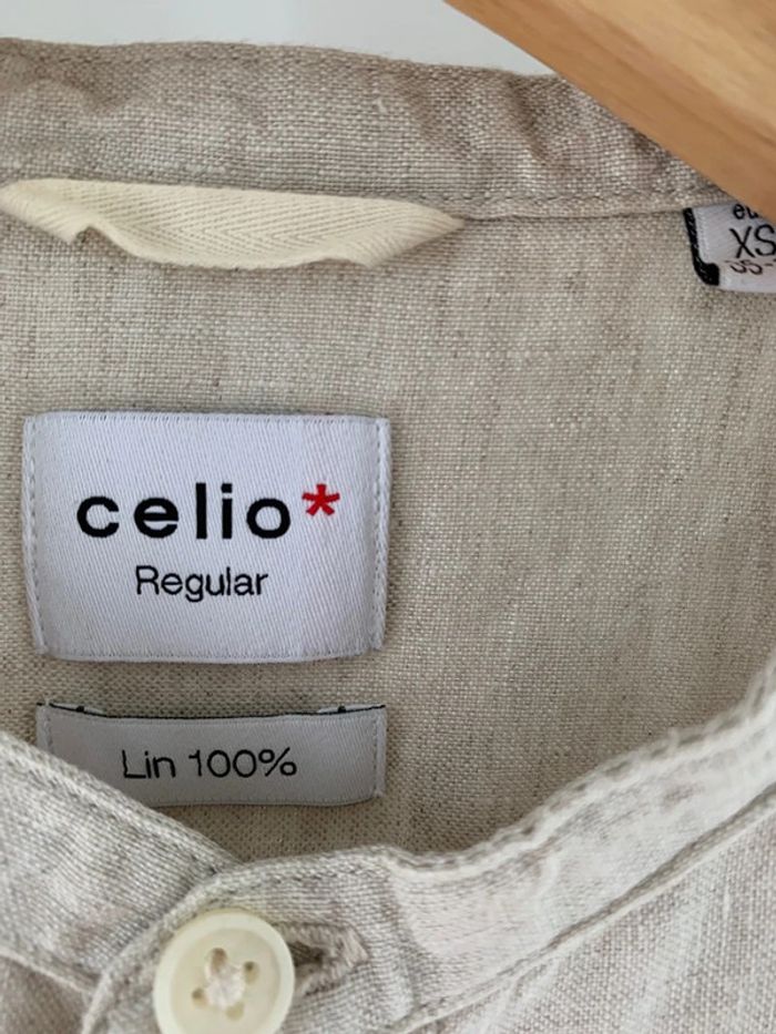 Chemise unies Celio crème taille xs - photo numéro 4