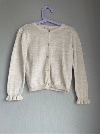 Gilet beige pailletée fille 5 ans tape à l’œil