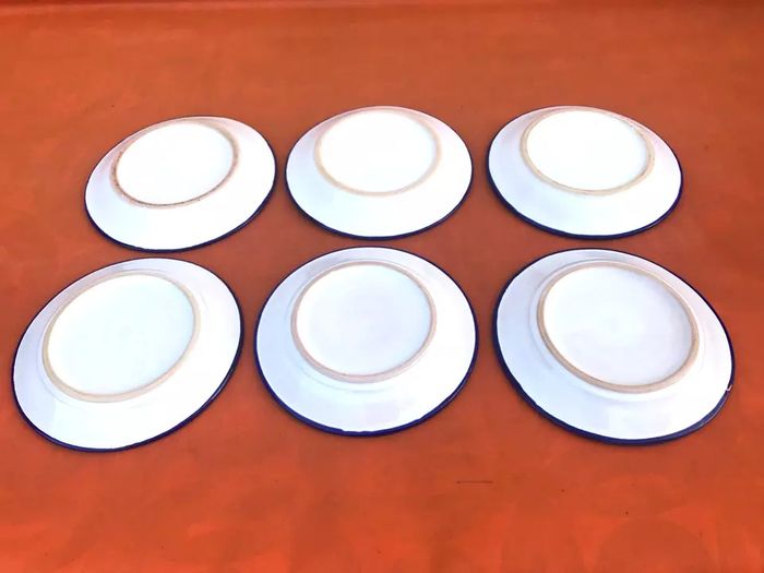 6 assiettes plates Faïence décor oriental - photo numéro 3