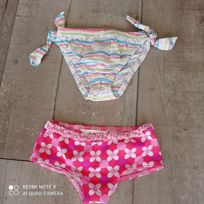 Lot de 2 culottes de bain 12 mois fille