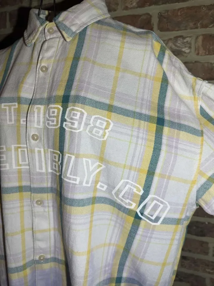 Chemise à carreaux manches courtes Berhka Taille M 100% Coton - photo numéro 4