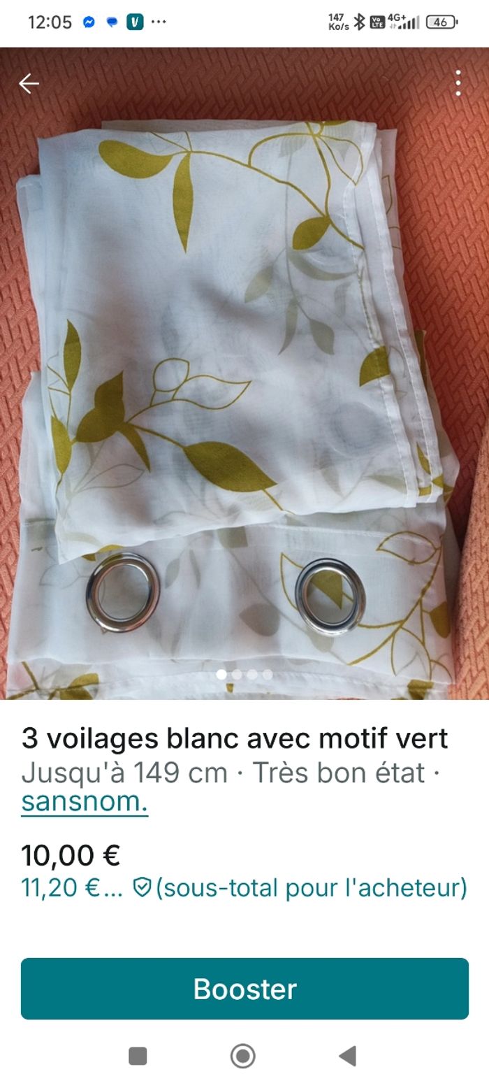 Voilage avec motif