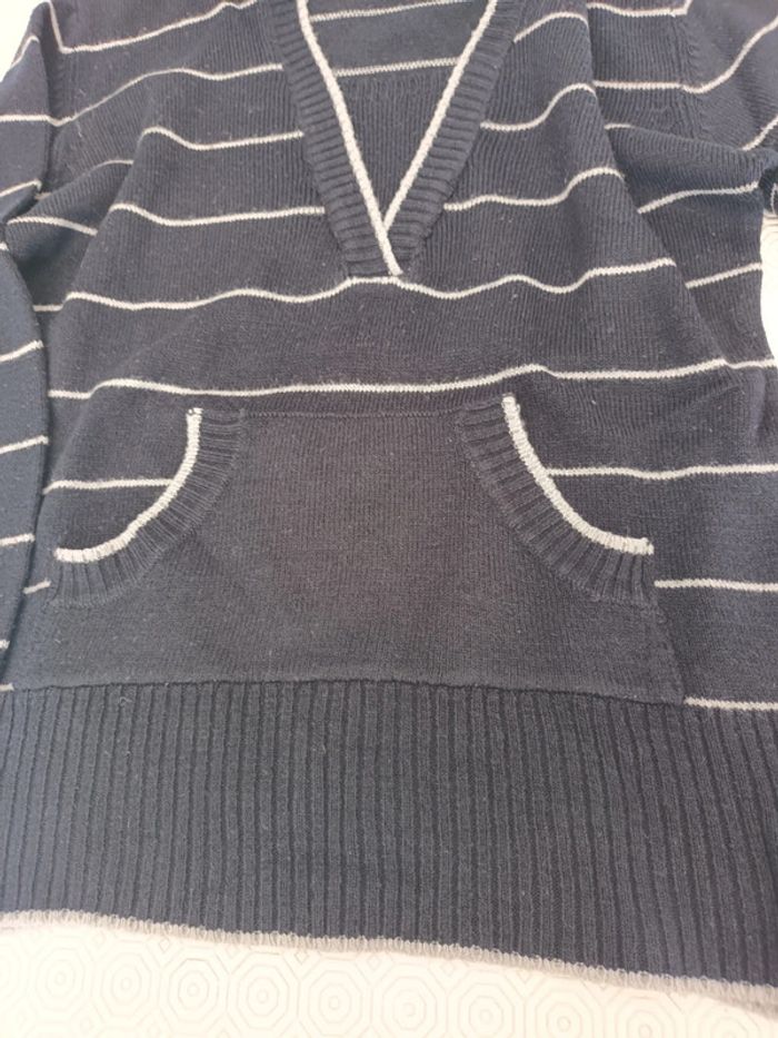 Pull Taille M à capuche bleu - photo numéro 3