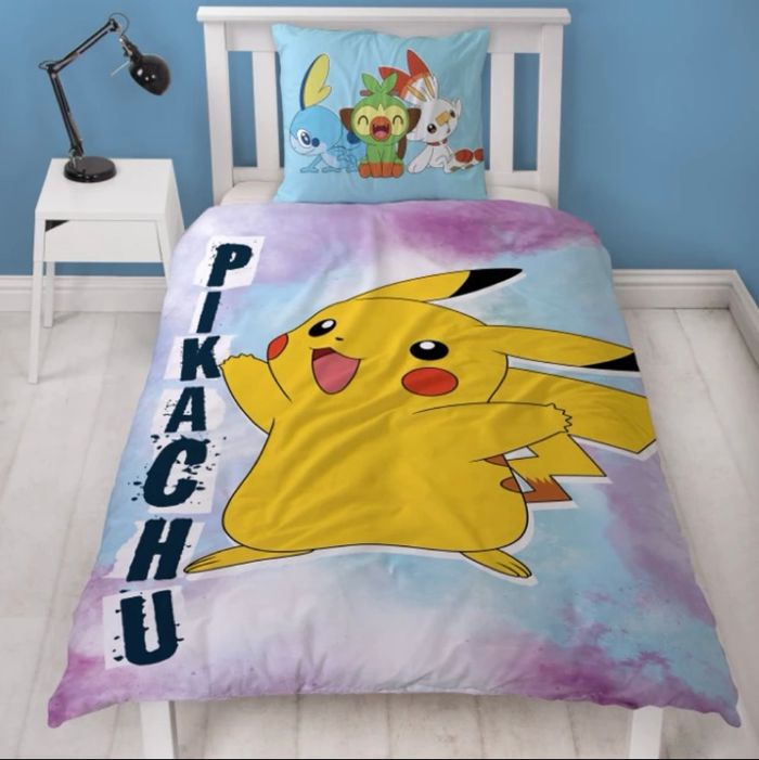 Housse de couette + Taie Pikachu - Pokémon - NEUF