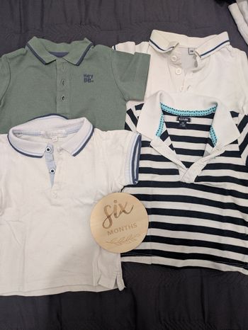 Lot 4 polos MC 6 mois