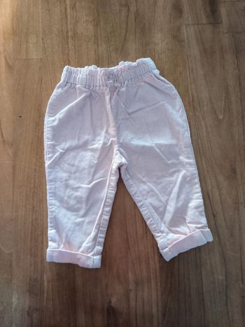 Pantalon en velours rose 12mois Creeks