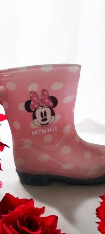 🌹 Bottes de pluie Minnie Mouse rose et blanche,pointure 23🌹