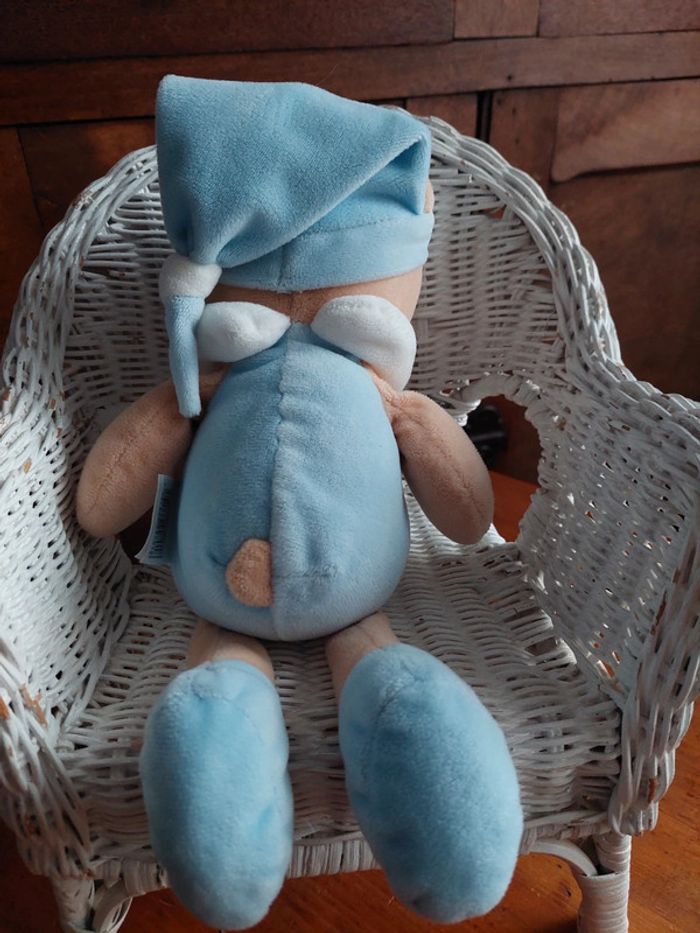 Doudou ours bleu Mes Petits Cailloux - photo numéro 4