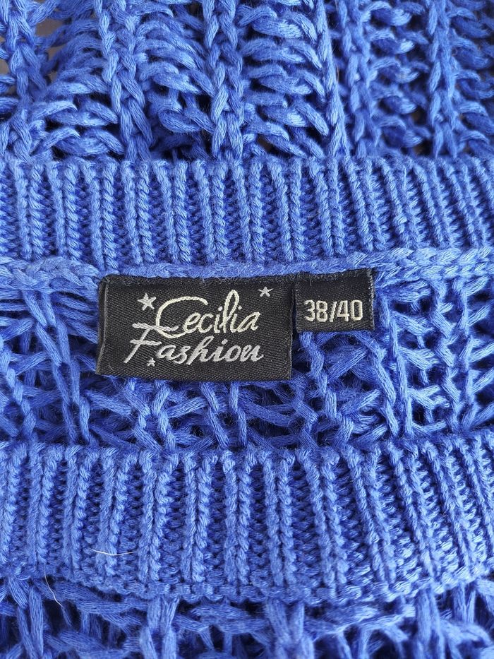Tunique mi-longue bleu marine à mailles – Taille M/L – Très bon état - photo numéro 6
