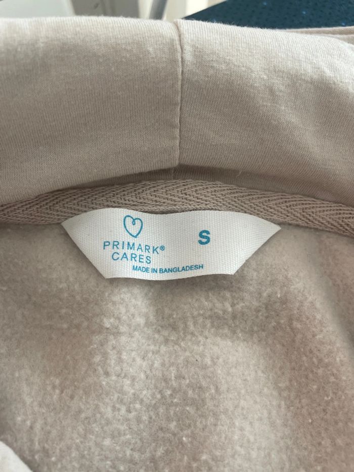Sweat à capuche beige imprimé étoile - photo numéro 3