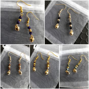 Boucles d'oreilles pendantes coeur