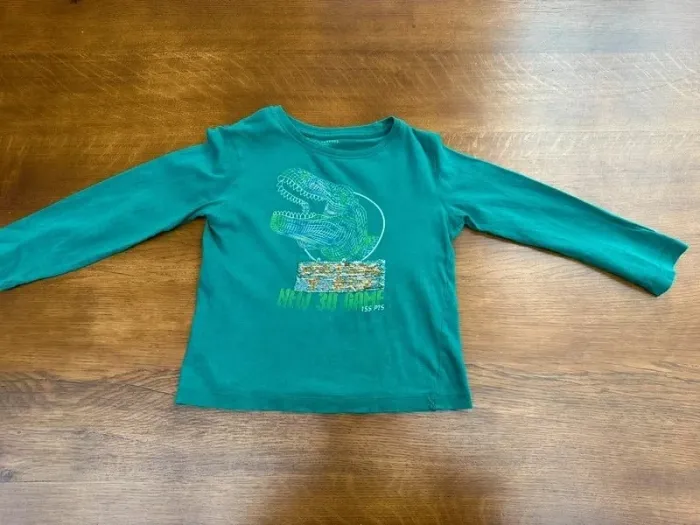 T-shirt manche longue vert in extenso 5 ans - photo numéro 2