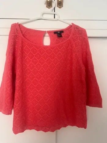 Jersey croché talla S rosa H&M