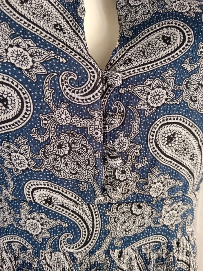 Claudie Pierlot | Robe Rizalde  bleu Et noir | t. 36 - photo numéro 6