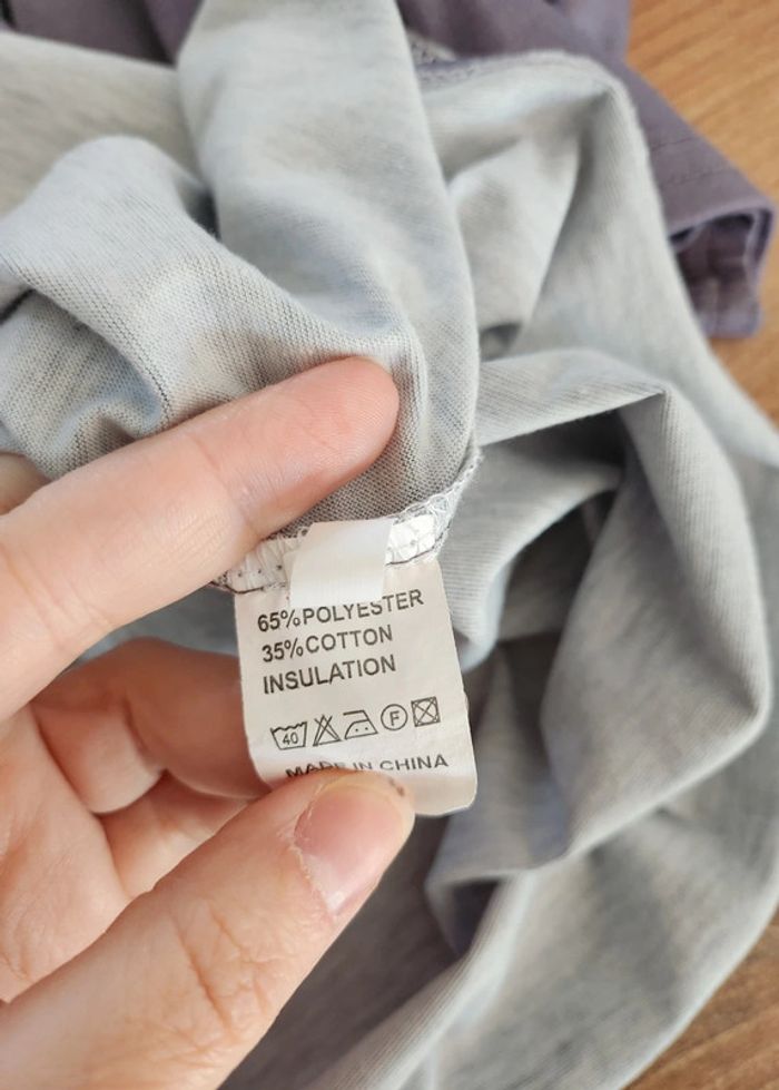 tee-shirt blouse tunique manches longues gris foncé taille 44 excellent état - photo numéro 4