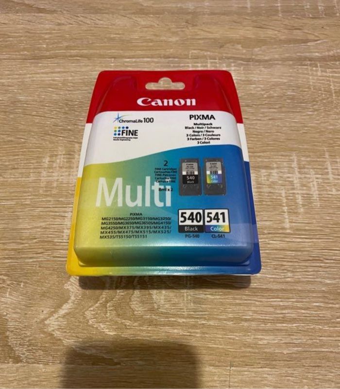 Cartouche d’encre canon 540 541 neuf