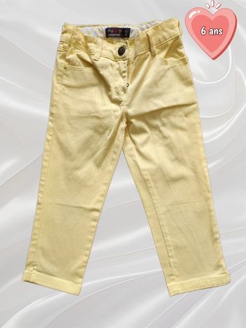 Pantacourt jaune fille 6 ans