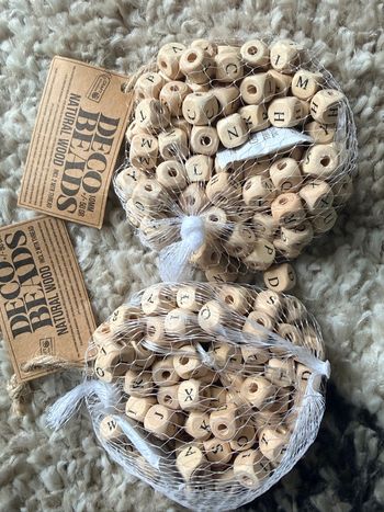 Perles en bois alphabet 