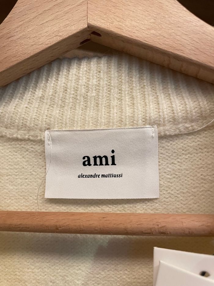 Pull Ami Paris Blanc Pailletée - photo numéro 6