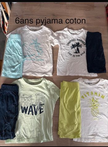 Lots 5 pyjamas coton 6 ans 