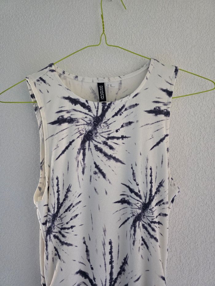 Petite robe blanche et bleue h&m taille xs - photo numéro 3