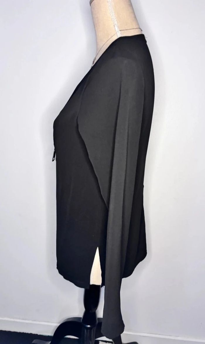 🌸 blouse noire fluide avec fermeture éclaire #rptamar - photo numéro 5