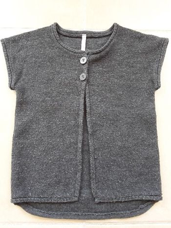 Gilet sans manches gris foncé chiné fille 8 ans GEMO BE