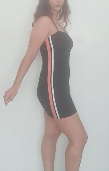 Mini robe noire bandes côtés h&m taille 38