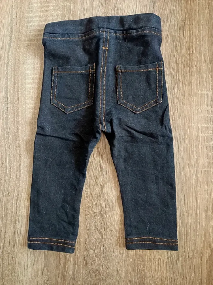 Ensemble haut t-shirt manches longues blanc Pat et Ripaton et pantalon noir bébé 6 mois - photo numéro 7
