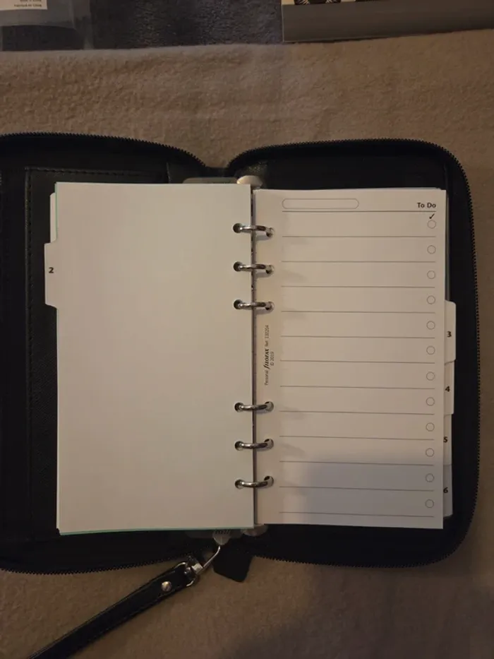 Portefeuille Saffiano / Planner Filofax noir - photo numéro 4