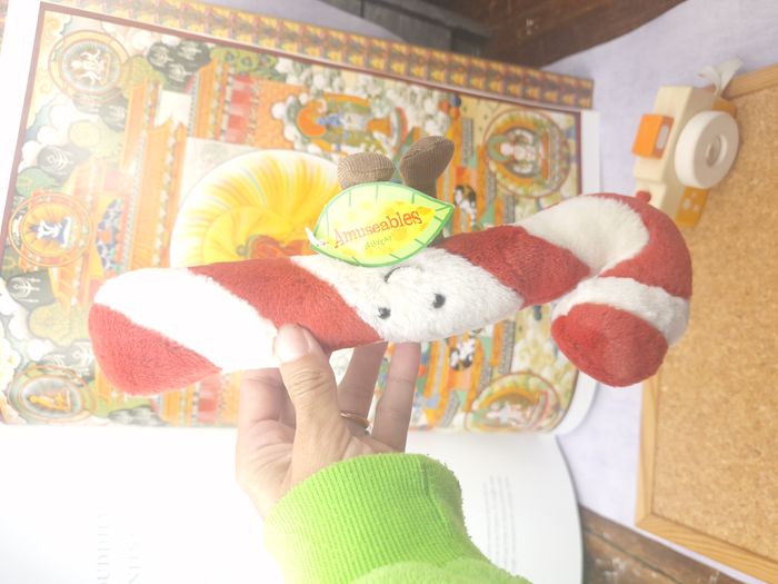 Peluche Jellycat sucre d'orge retired Little amuseable Candy cane - photo numéro 2