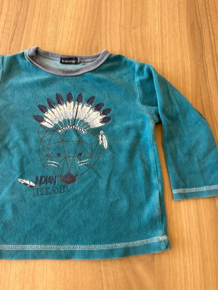 Haut de pyjama velour 2 ans - photo numéro 3
