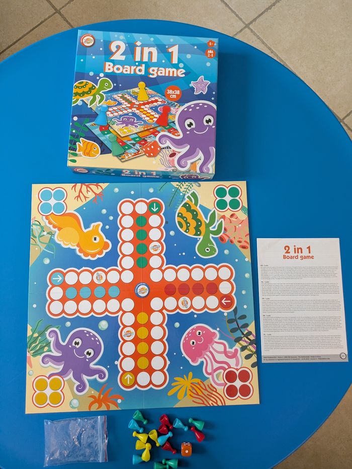 Jeu 2 en 1 petits chevaux et jeu de l'oie - photo numéro 2