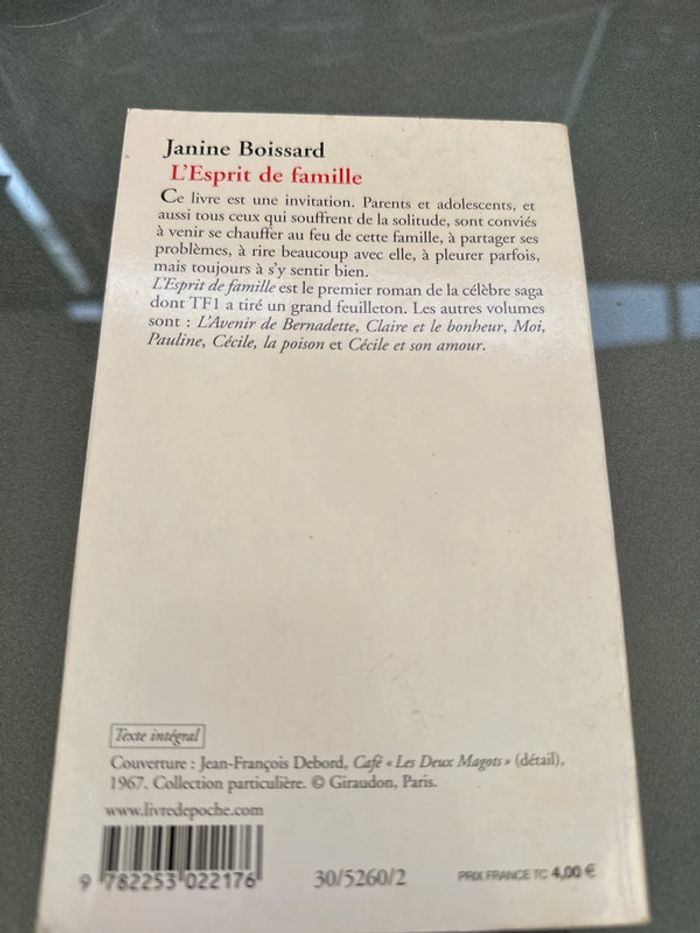 L’esprit de famille -Janine boisard  Livre de Poche - photo numéro 3